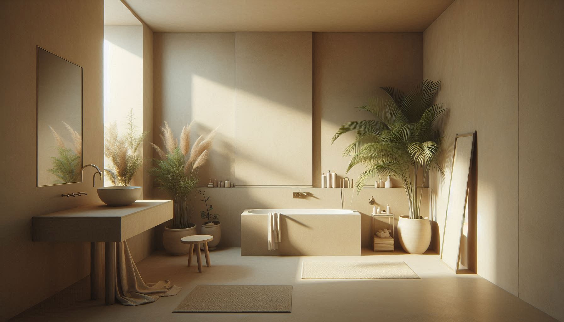 Dormitorio con iluminación cálida y vista exterior